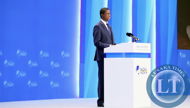 President Edgar Lungu address at Asian Boao Forum in China on Saturday for the Annual Summit 28-03-2015 -PICTURE BY EDDIE MWANALEZA/STATEHOUSE.
