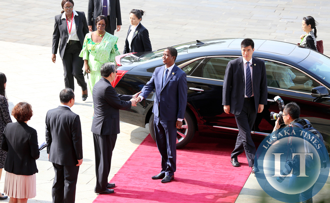 President Edgar Lungu arrive at Asian Boao Forum in China on Saturday for the Annual Summit 28-03-2015 -PICTURE BY EDDIE MWANALEZA/STATEHOUSE.
