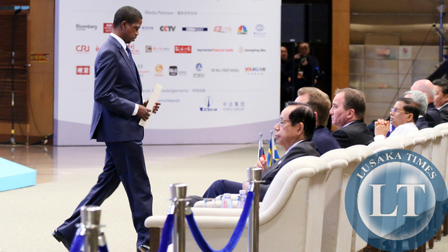 President Edgar Lungu after he addressed the Asian Boao Forum in China on Saturday 28-03-2015 -PICTURE BY EDDIE MWANALEZA/STATEHOUSE.