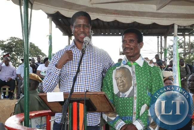 President Edgar Lungu Introduces Micheal Katambo to the voters in Masaiti during really