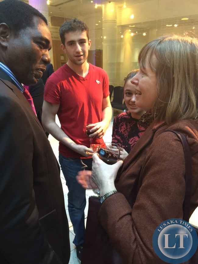 HH talking to one of the people who attended his talk