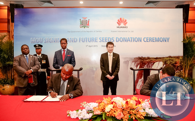 President Lungu hands over phase two of the towers project to Huawei despite ongoing ACC probe