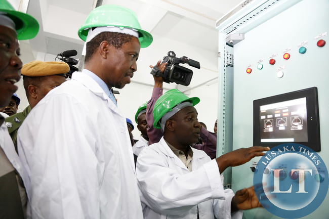 President Lungu Switch on Lunzua Power Station