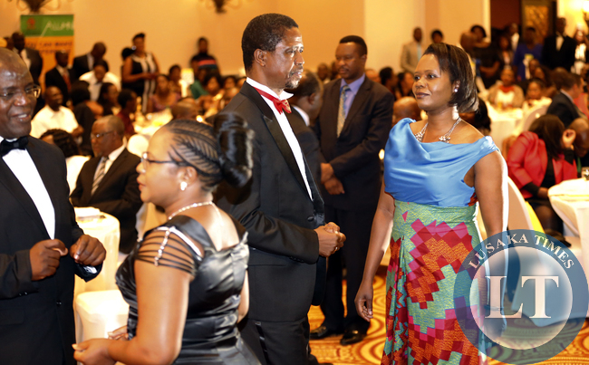 President Lungu at the Gala Dinner Dance