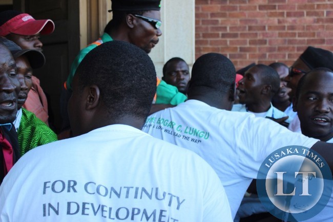 Two PF factions in near punch-up at the civic centre in Livingstone on Monday