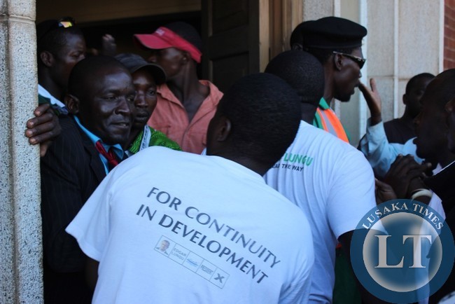 Two PF factions in near punch-up at the civic centre in Livingstone on Monday