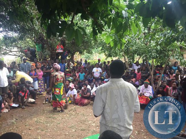 UPND President Hakainde Hichilema interacts with residents in Linda compound