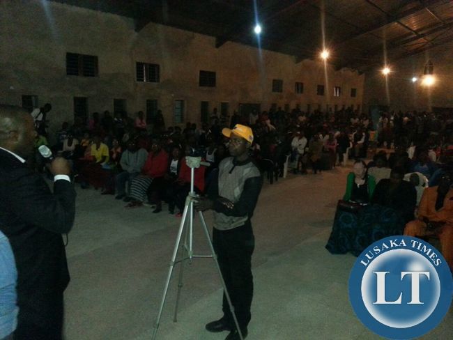 Part of the crowd listening to Mr Lusambo at the fundraising gospel concert
