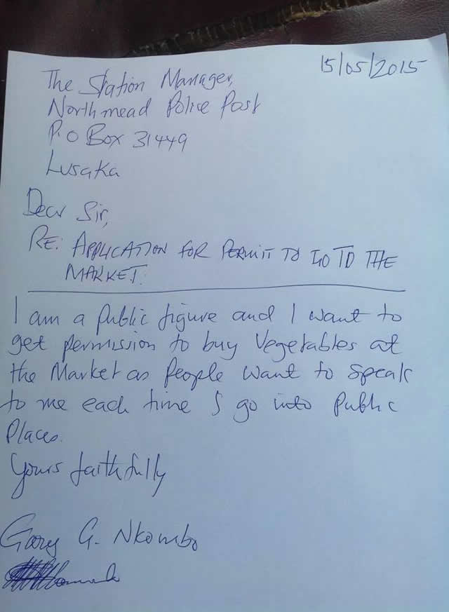 application letter zambian