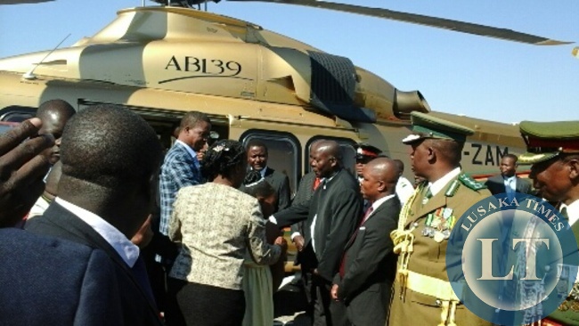 President Lungu arrives at the at Mukobeko maximum security prison