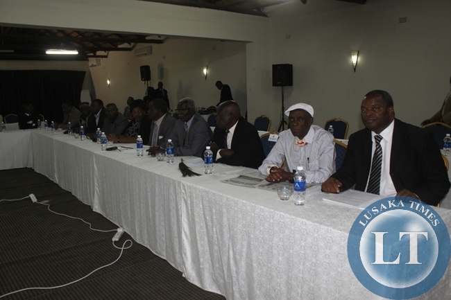 Southern Province Chiefs at the meeting with President Lungu