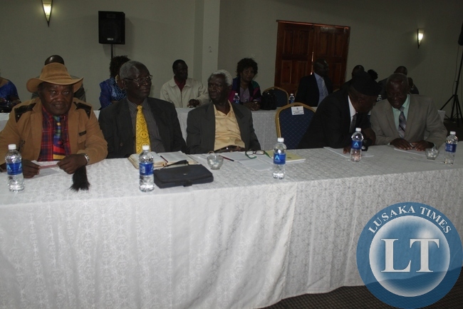 Southern Province Chiefs at the meeting with President Lungu