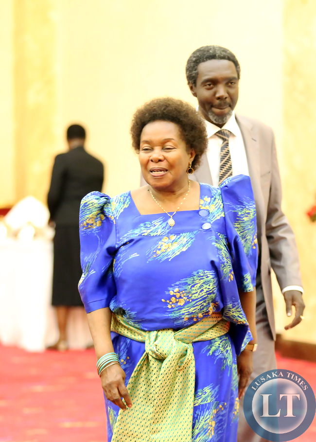 Mrs Mirria Obote with her Son Jimmy Akena