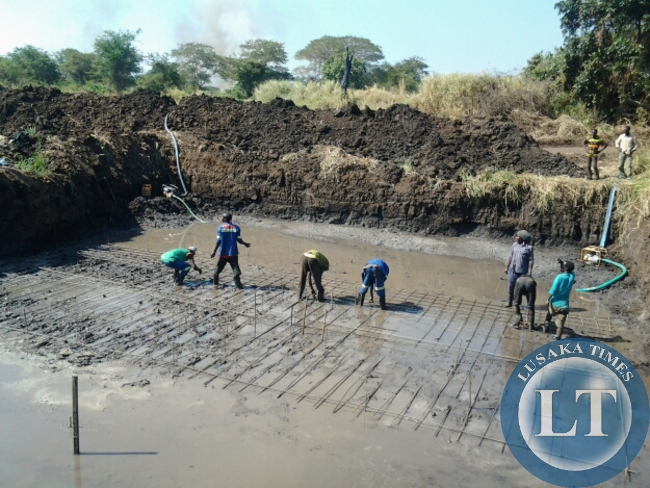 A BRIDGE under construction by Jonda along Masumba-Msoro road.This was during a tour of Malambo Member of Parliament Jacob Shuma on monday in Mambwe District