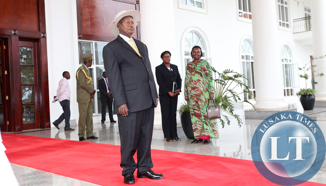 President Yoweri Museveni at Entebbe Statehouse
