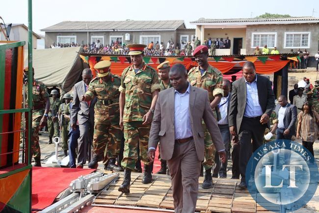 PRESIDENT Edgar Lungu has launched the 48 special forces marine unit in Nchelenge District of Luapula Province. Here, arriving for the launch.