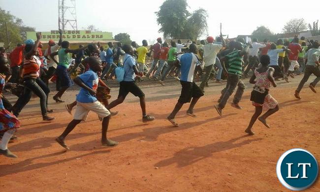 UPND supporters in Solwezi