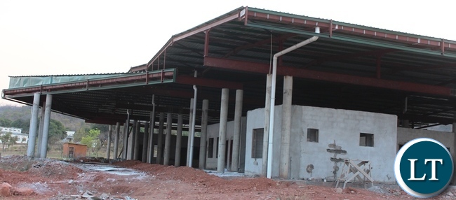 Itezhi-Tezhi modern Market is progressing well . Above, the structure shaping up at a fat rate