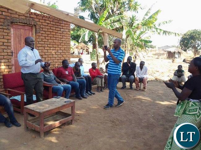 Lundazi business executive Evans Ngoma addressing women at Tikolane Women Club (not in picture) in Lundazi Lundazi business executive Evans Ngoma addressing women at Tikolane Women Club (not in picture) in Lundazi