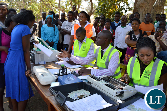 CHOMA residents queuing up to obtain National Registration Cards (NRCs) during launch of phase-two NRC mobile registration for Southern Province CHOMA residents queuing up to obtain National Registration Cards (NRCs) during launch of phase-two NRC mobile registration for Southern Province