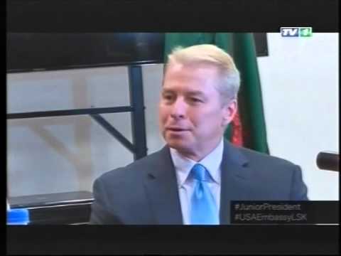 US Ambassador Talks to two  Finalists of ZNBC Junior President Program