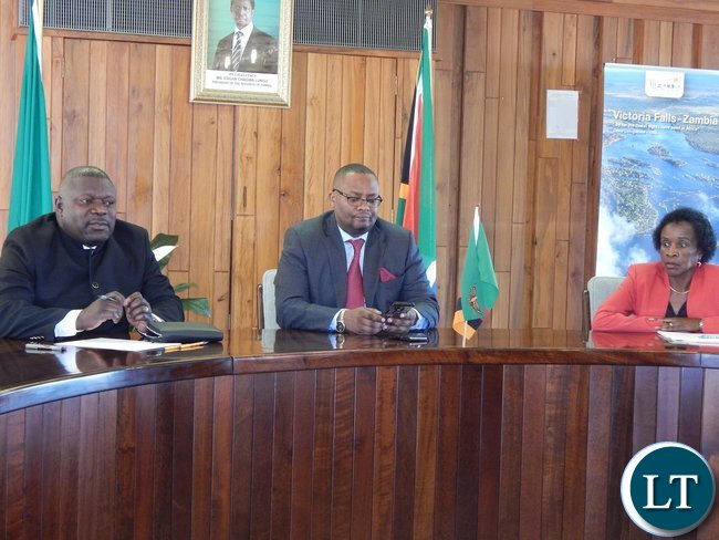 Mr. Mulusa, His Excellency Mr. Mwamba, and Deputy High Commissioner, Ms. Philomena Kachesa during the meeting