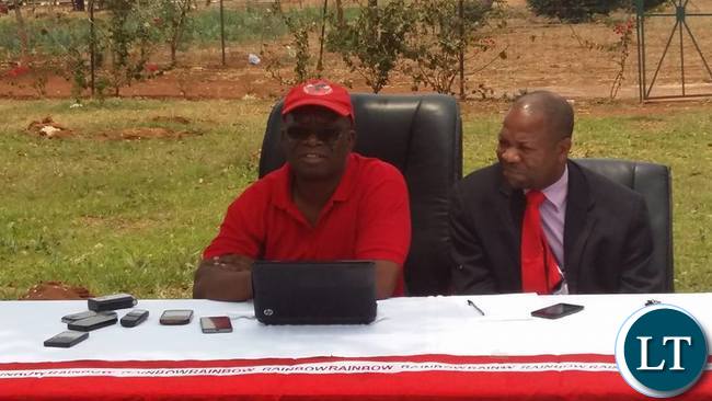 Dr Cosmas Musumali addressing a press briefing on our nations economic crisis.