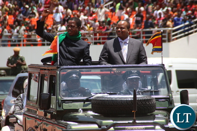 Presisdent Lungu and King Mswati arrival at Heroes