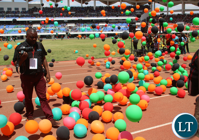 Balloons release.
