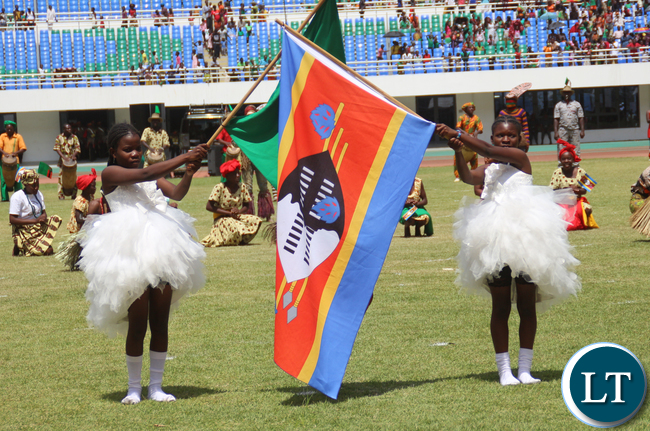 Majorettes display.