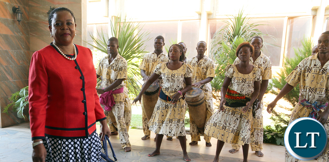 Dr Mauren Mwanawasa arrive at Mulungushi confrence Centre for the National Women Economic Empowerment Expo, which was Promoting Young Women enterpreneurs as a Change agents for Natioanl development . Picture By Eddie Mwanaleza/ Statehouse. 13-10-2015.