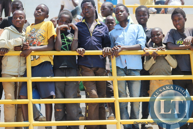 Crowds watching sport at the Olympic Youth Development Centre