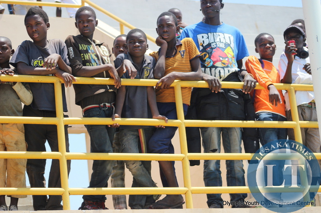 Crowds watching sport at the Olympic Youth Development Centre