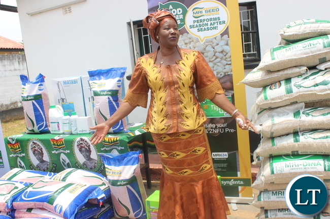 FDD President Edith Nawakwi during the Launch of the start up Programme for farmers