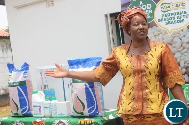 FDD President Edith Nawakwi during the Launch of the start up Programme for farmers
