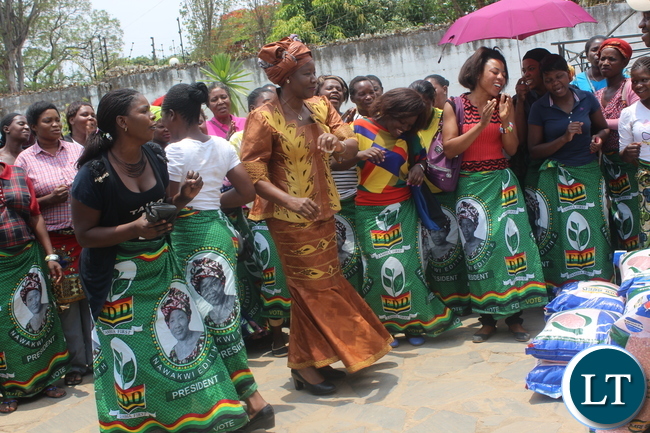 FDD President Edith Nawakwi during the Launch of the start up Programme for farmers
