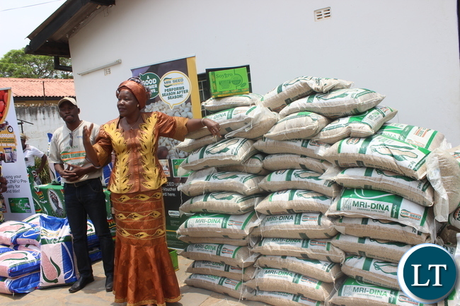 FDD President Edith Nawakwi during the Launch of the start up Programme for farmers