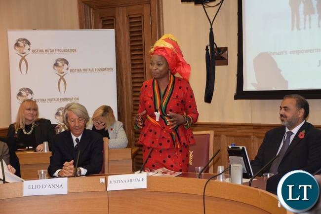 Justina Mutale Speaking in the House of Lords