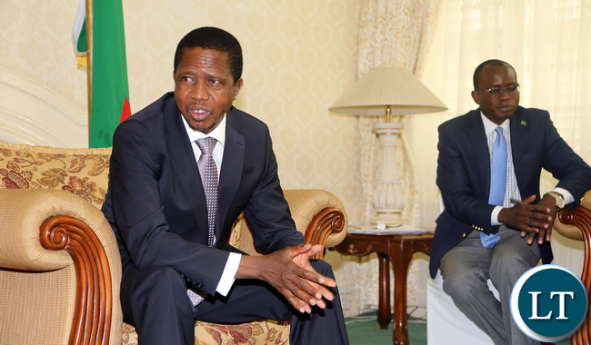 President Edgar Lungu held meeting with An International Monetary Fund (IMF) team led by Tsidi Tsikata who is division chief African department in Washingston at State house. Picture By Eddie Mwanaleza/State house.20-11-2015.