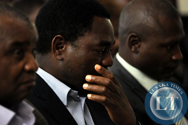 UPND president Hakainde Hichilema following proceedings during the meeting to demand for the release of the draft Zambia constitution.