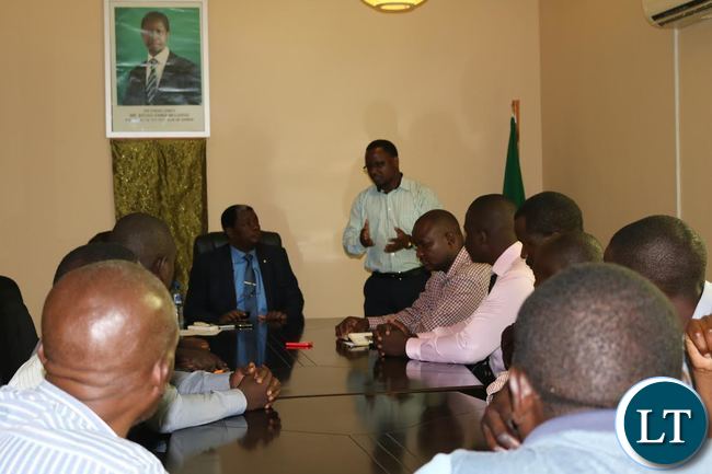 Kitwe District Commissioner addressing Re-trenched Miners