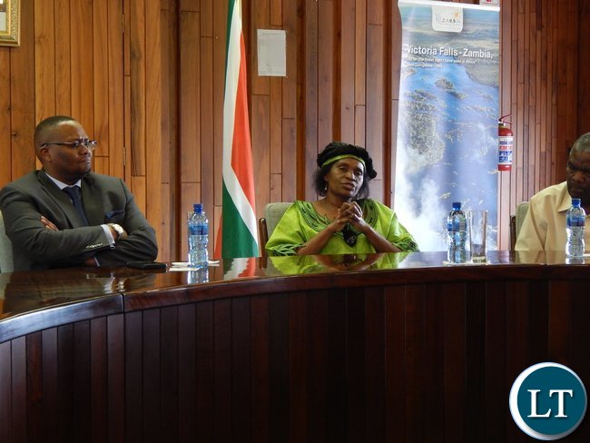 Ms. Chilufya Kapwepwe speaks to diplomatic staff and members of the Zambia South Africa Business Council