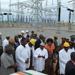 President Edgar Lungu (third from left) touring Pensulo-Kasama 330kv project during the commissioning of the project in Kasama