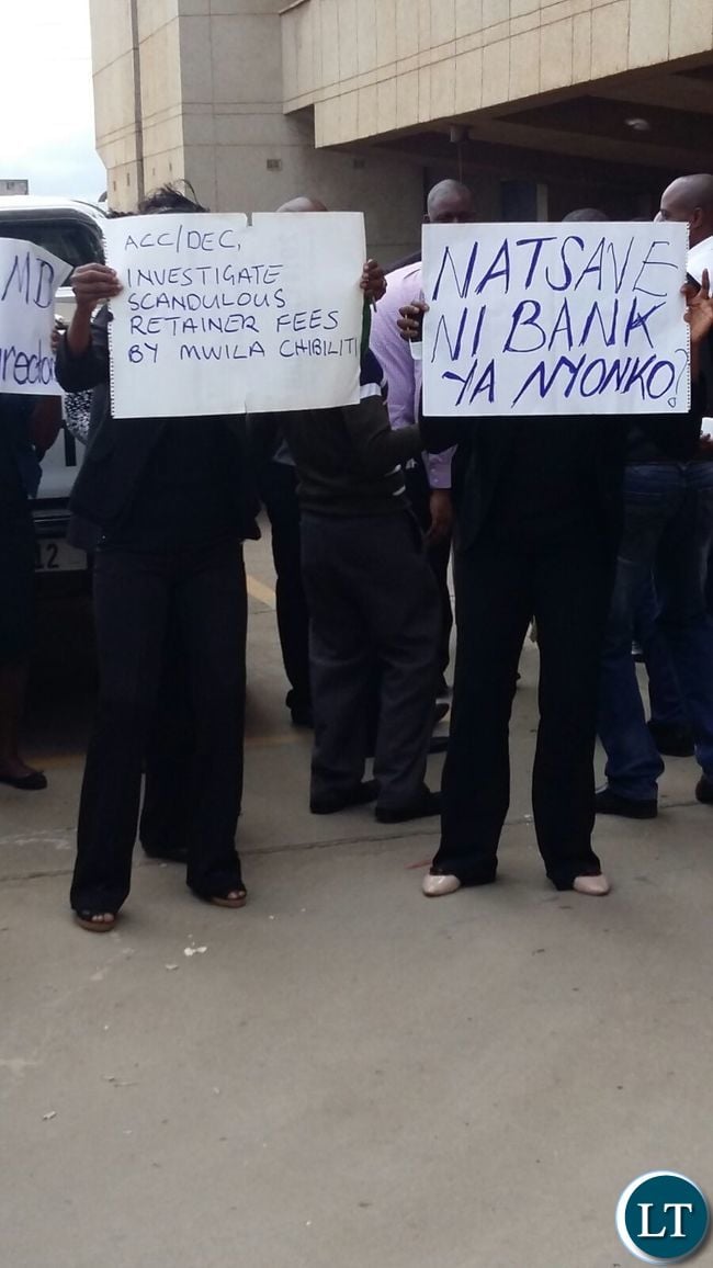 Workers at NATSAVE Protesting