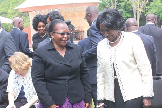 Vice President inonge Wina with Chief Justice Ireen Mambilima