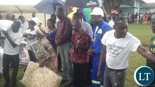 Some of the elders receiving their donations