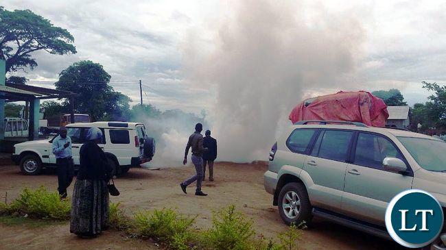 Teargas canisters thrown by Police