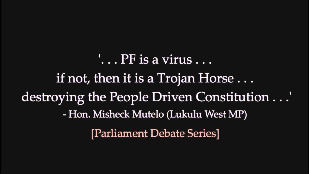 UPND Lukulu West MP debating the Constitutional clauses