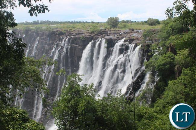 After months of experiencing a dry spell, Victoria Falls in Livingstone now has some water flowing