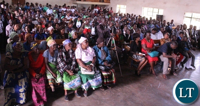 Kambwili addressing Mporokoso residents